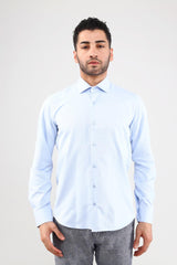 Guild 7003 Slim Fit Satin-Weißhemd