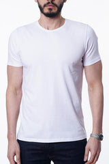 Guild 8009 Slim Fit weißes T-Shirt mit Rundhalsausschnitt