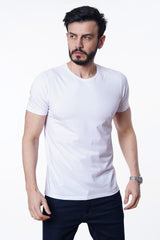 Guild 8009 Slim Fit weißes T-Shirt mit Rundhalsausschnitt