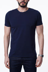 Guild 8009 Slim Fit Rundhals-T-Shirt in Marineblau