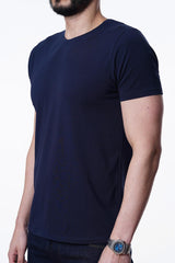 Guild 8009 Slim Fit Rundhals-T-Shirt in Marineblau