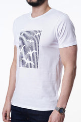 Guild 8012 Slim Fit Rundhals-T-Shirt in Weiß