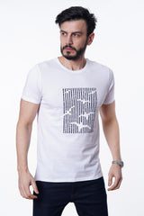 Guild 8012 Slim Fit Rundhals-T-Shirt in Weiß