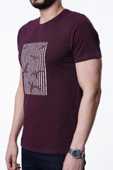 Guild 8012 Slim Fit T-Shirt mit Rundhalsausschnitt in Pflaume