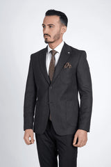 Guild Bonn Slim Fit Sakko Schwarz