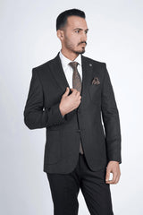 Guild Bonn Slim Fit Sakko Schwarz