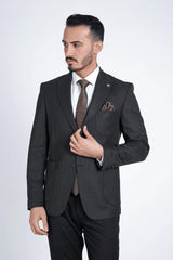 Guild Bonn Slim Fit Sakko Schwarz