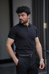 Guild Cario Schwarzes Polo-T-Shirt