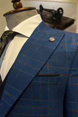 Guild Fermana Slim Fit 3-teilig mit Weste Anzug Marineblau