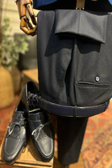 Guild Fermana Slim Fit 3-teilig mit Weste Anzug Marineblau