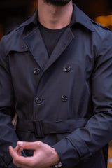 Guild Florina Schwarzer Trenchcoat