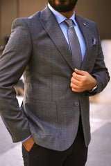 Guild Kassel Slim Fit Sakko Grau