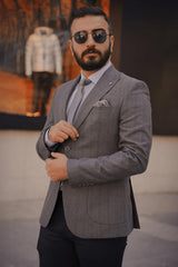 Guild Kassel Slim Fit Sakko Grau