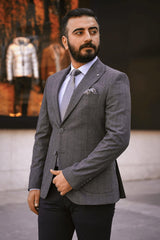 Guild Kassel Slim Fit Sakko Grau