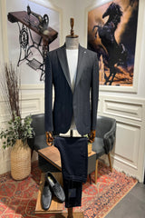 Guild Kassel Slim Fit Sakko Marineblau