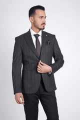 Guild Kassel Slim Fit Sakko Schwarzer