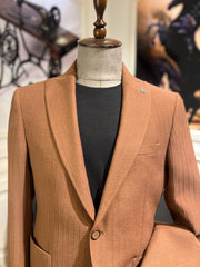 Guild Kratos Slim Fit B-strech Sakko Braun