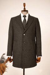 Gilde Kloster Schwalbenkragen Diagonal Anthrazit Mantel