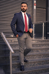 Guild Meriç Slim Fit Sakko Marineblauer