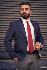 Guild Meriç Slim Fit Sakko Marineblauer