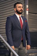 Guild Meriç Slim Fit Sakko Marineblauer