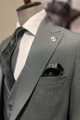 Guild Milos Slim Fit 3-teilig mit Weste Anzug Grüner