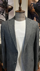 Guild Pire Slim Fit Leinen Sakko Anthrazit