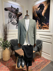 Guild Pire Slim Fit Leinen Sakko Grüne