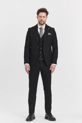 Guild Risan Slim Fit Schwarzer Anzug