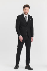 Guild Risan Slim Fit Schwarzer Anzug