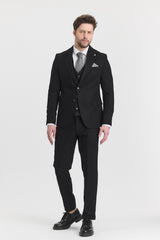 Guild Risan Slim Fit Schwarzer Anzug