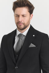 Guild Risan Slim Fit Schwarzer Anzug