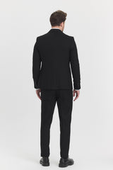 Guild Risan Slim Fit Schwarzer Anzug