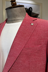 Guild Amalfi Slim Fit Leinen Sakko Rote