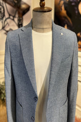 Guild Amalfi Slim Fit Leinen Sakko Marineblau