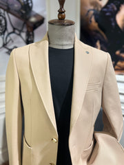 Guild Komotini Slim Fit B-strech Sakko Creme