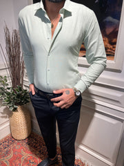 Guild Slim Fit Oxford Hemd Mintgrünes