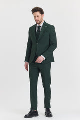 Guild Risan Schmal geschnittener Anzug mit grüner Weste