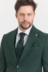 Guild Risan Schmal geschnittener Anzug mit grüner Weste