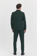 Guild Risan Schmal geschnittener Anzug mit grüner Weste
