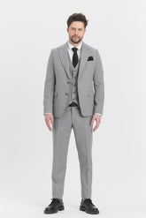 Guild Risan Schmal geschnittener Anzug in Grau mit Weste