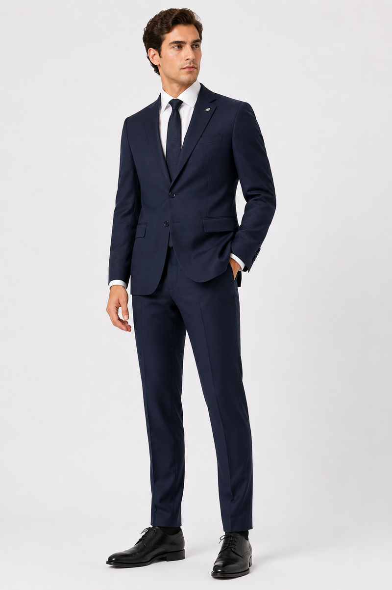 Guild Nitra Slim Fit 2 Teilege Anzug Marineblau