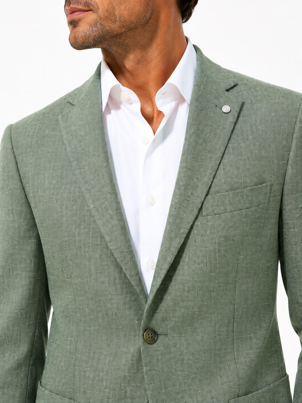Graue Amalfi-Leinenjacke