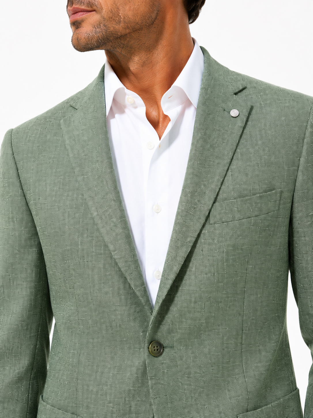 Graue Amalfi-Leinenjacke