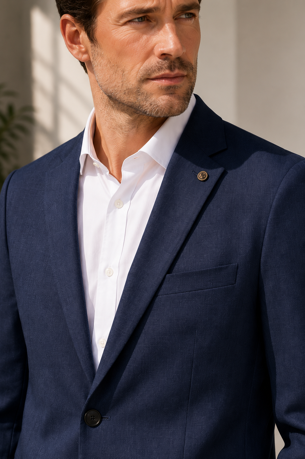 Marineblau Pire - Leinenjacke