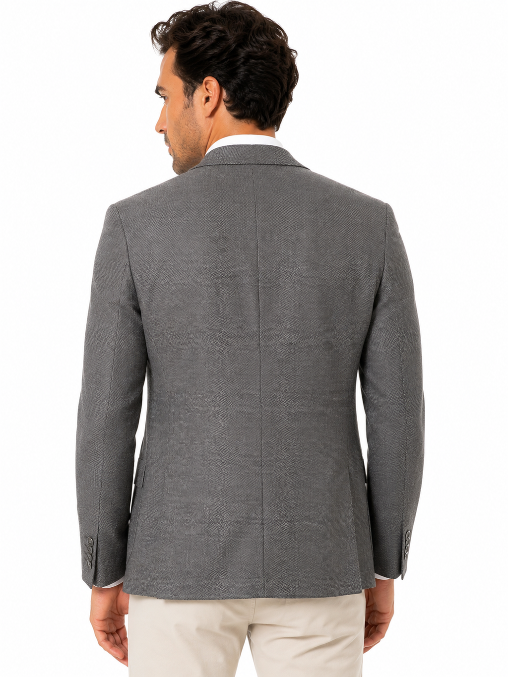Amalfi Leinenjacke in Rauchgrau