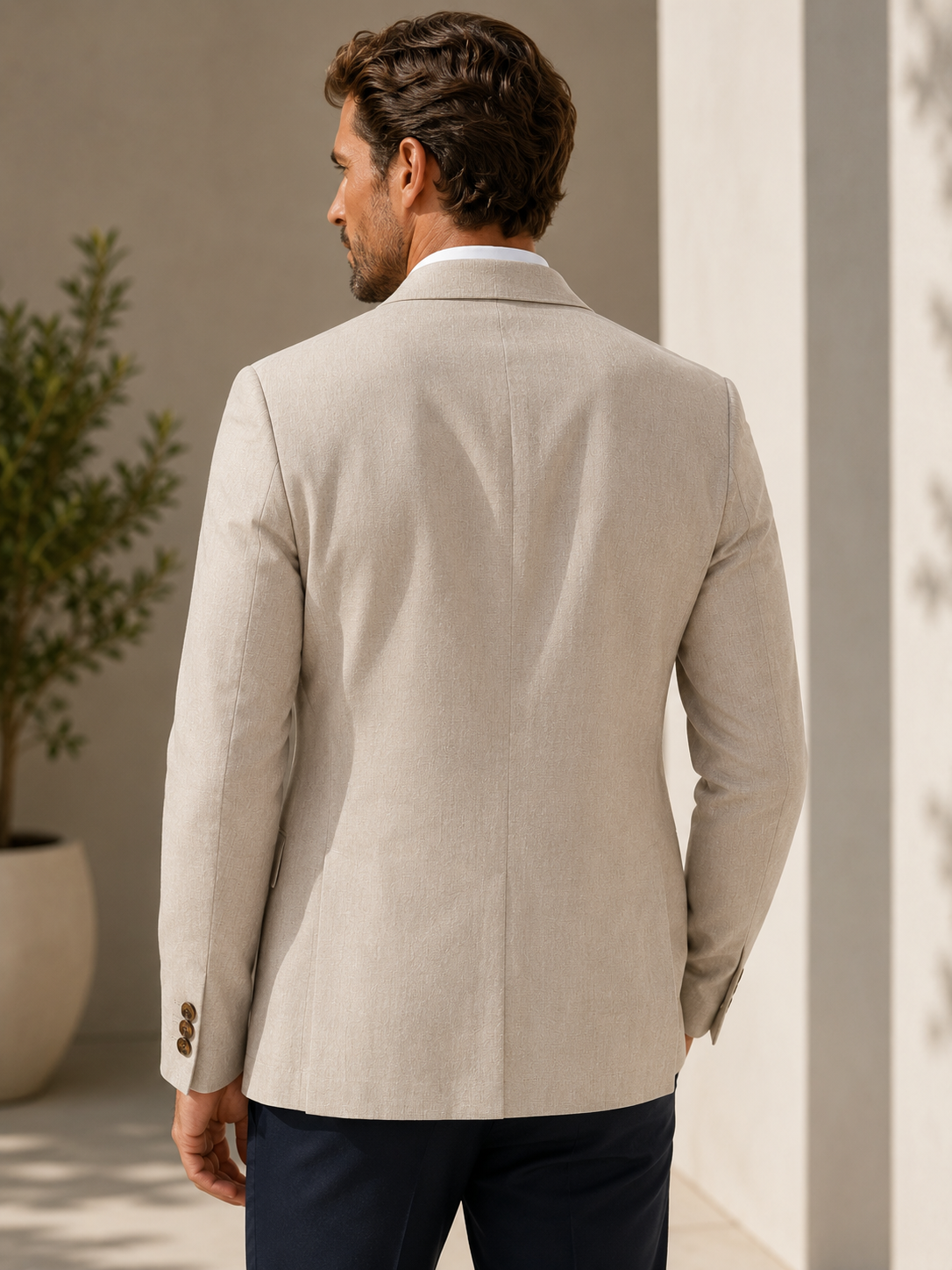 Beige Pire - Leinenjacke