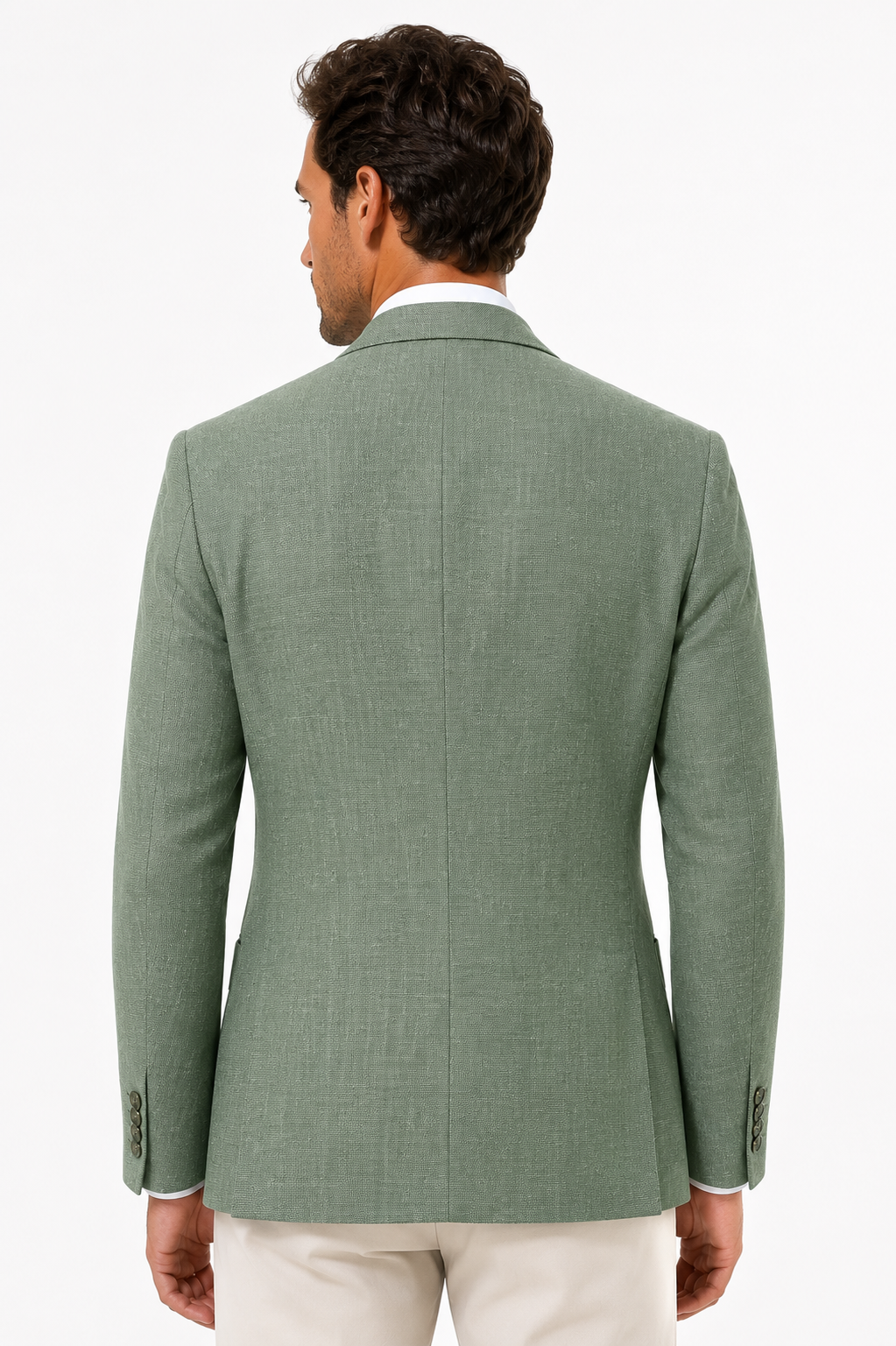 Graue Amalfi-Leinenjacke