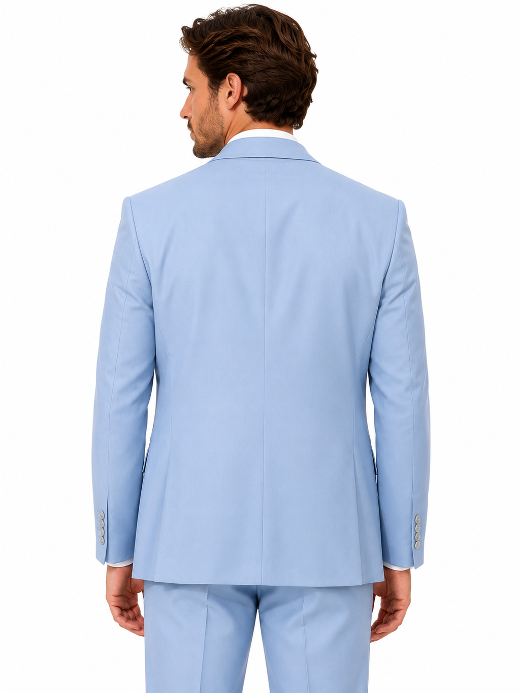Guild Portici Slim Fit 3-teilige mit Weste Anzug  - Hellblau