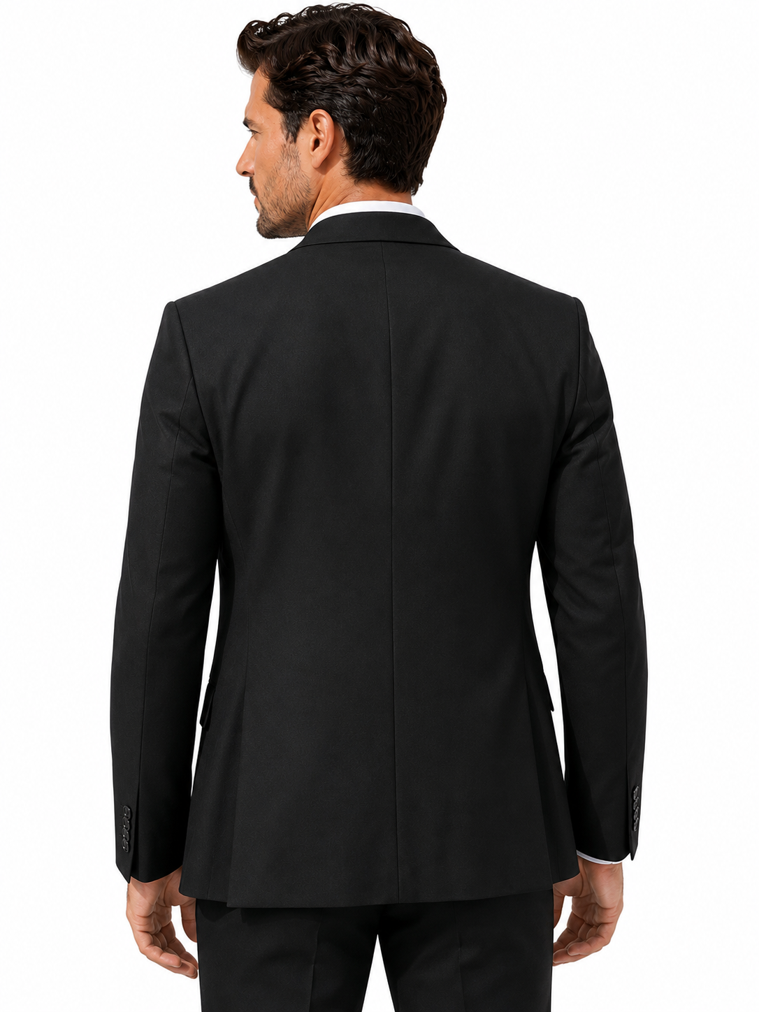 Guild Portici Slim Fit 3-teilige mit Weste Anzug Schwarz
